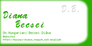 diana becsei business card